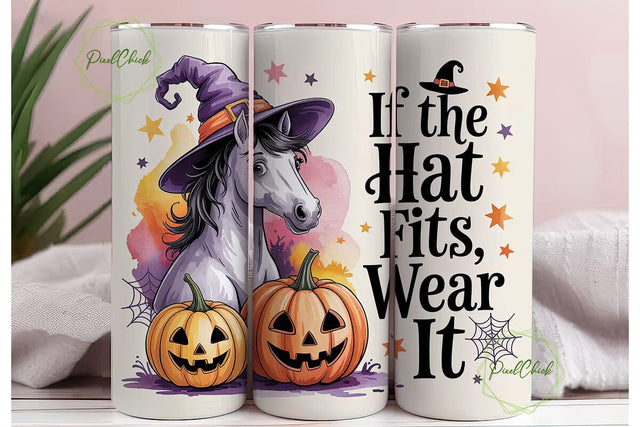 Halloween Horse 20oz Tumbler Wrap Sublimation PixelChick 