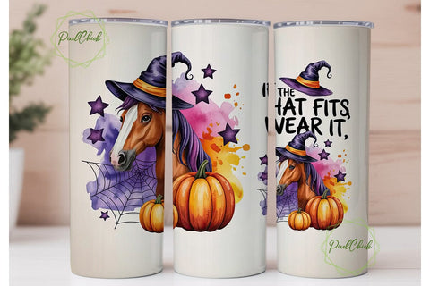 Halloween Horse 20oz Tumbler Wrap Sublimation PixelChick 