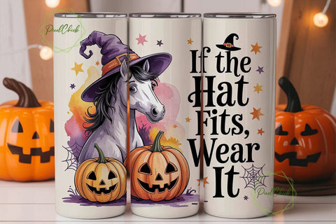 Halloween Horse 20oz Tumbler Wrap Sublimation PixelChick 