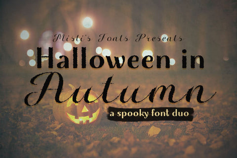 Halloween in Autumn Font Misti's Fonts 