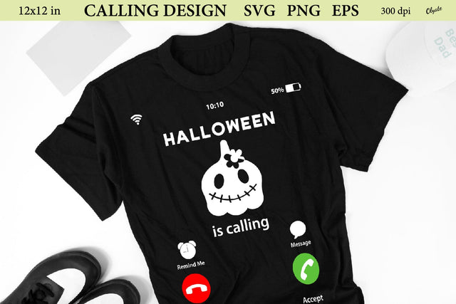 Halloween is Calling Sublimation Design. Tshirt Design PNG SVG Olga Terlyanskaya 