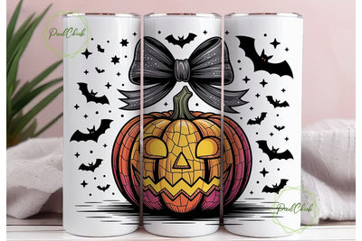 Halloween Jack-o'-Lantern 20oz Tumbler Sublimation PixelChick 