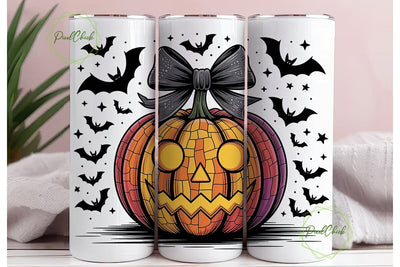 Halloween Jack-o'-Lantern 20oz Tumbler Sublimation PixelChick 