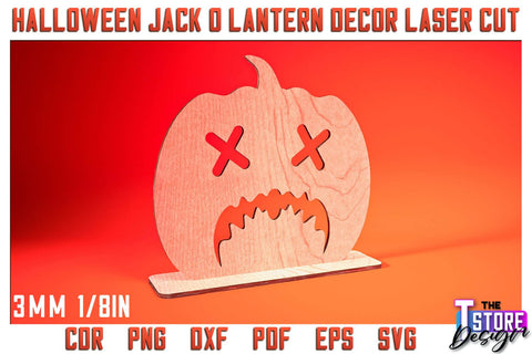 Halloween Jack o Lantern Bundle | Halloween Design | Jack o Lantern Table Decoration | CNC File SVG The T Store Design 