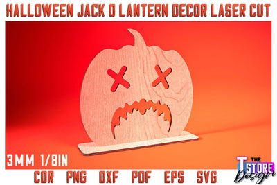 Halloween Jack o Lantern | Halloween Design | Jack o Lantern Table Decoration | CNC File SVG The T Store Design 