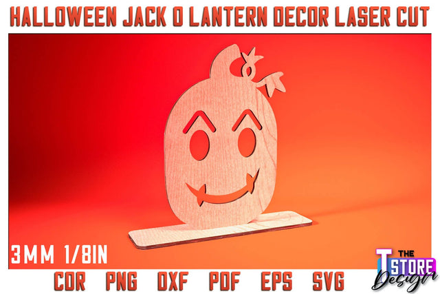Halloween Jack o Lantern | Halloween Design | Jack o Lantern Table Decoration | CNC File SVG The T Store Design 