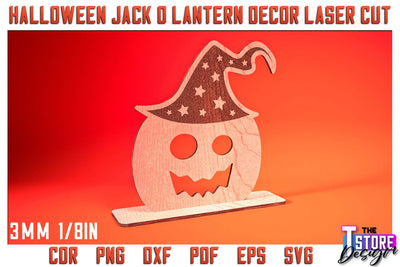 Halloween Jack o Lantern | Halloween Design | Jack o Lantern Table Decoration | CNC File SVG The T Store Design 