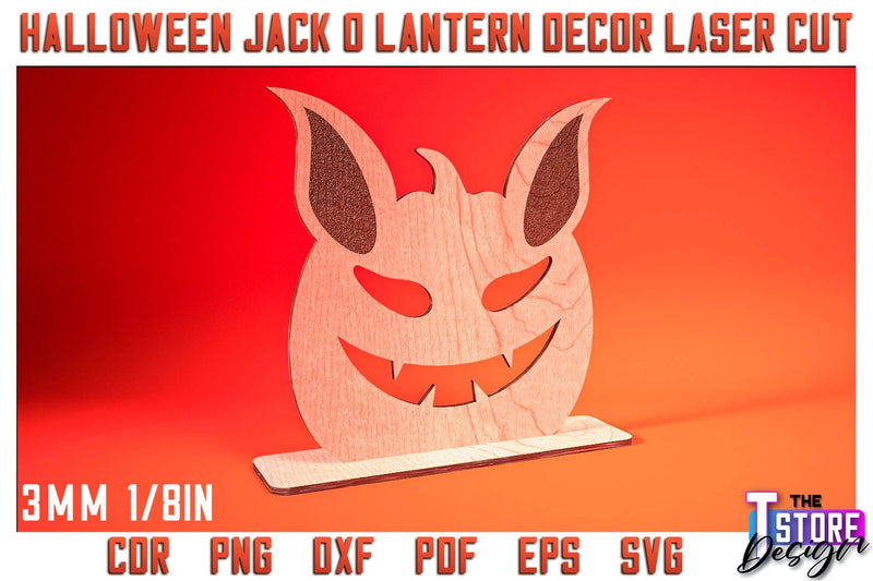 Halloween Jack o Lantern | Halloween Design | Jack o Lantern Table Decoration | CNC File SVG The T Store Design 