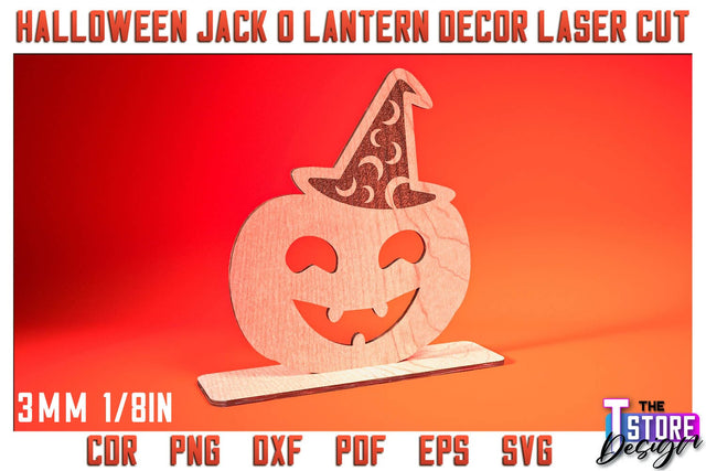 Halloween Jack o Lantern | Halloween Design | Jack o Lantern Table Decoration | CNC File SVG The T Store Design 