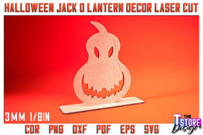 Halloween Jack o Lantern | Halloween Design | Jack o Lantern Table Decoration | CNC File SVG The T Store Design 