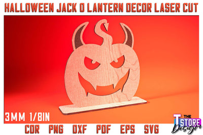 Halloween Jack o Lantern | Halloween Design | Jack o Lantern Table Decoration | CNC File SVG The T Store Design 