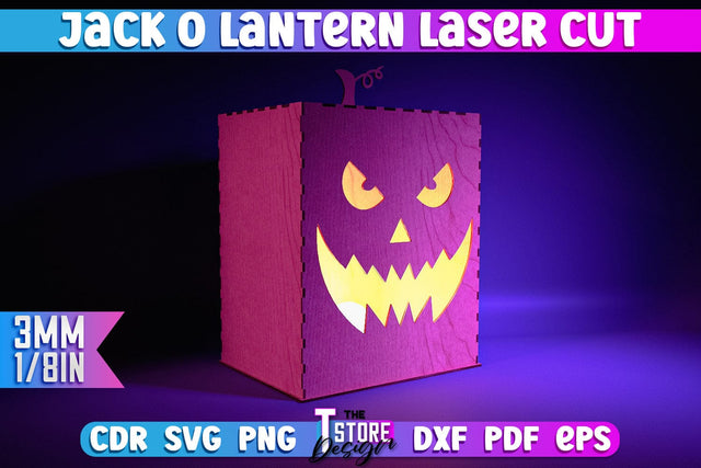 Halloween Jack o Lantern | Halloween Design | Table Decoration | Night Lamp | CNC File SVG The T Store Design 