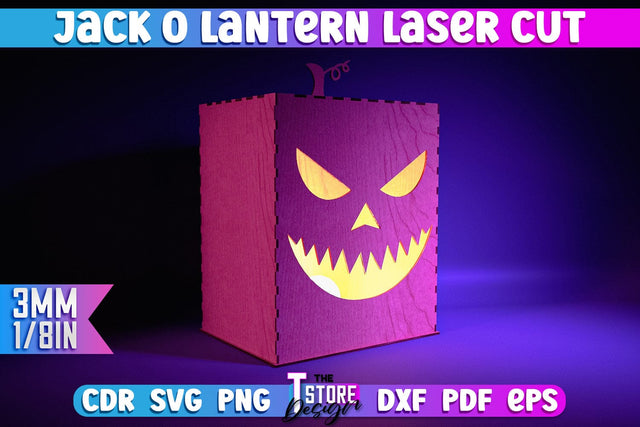 Halloween Jack o Lantern | Halloween Design | Table Decoration | Night Lamp | CNC File SVG The T Store Design 