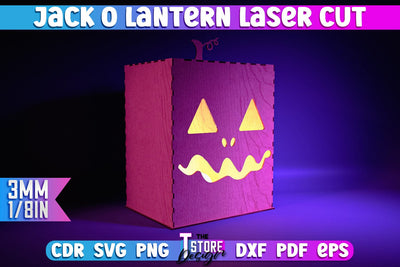 Halloween Jack o Lantern | Halloween Design | Table Decoration | Night Lamp | CNC File SVG The T Store Design 