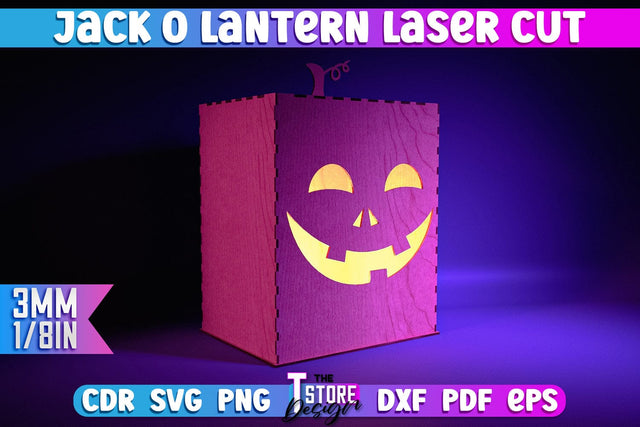 Halloween Jack o Lantern | Halloween Design | Table Decoration | Night Lamp | CNC File SVG The T Store Design 