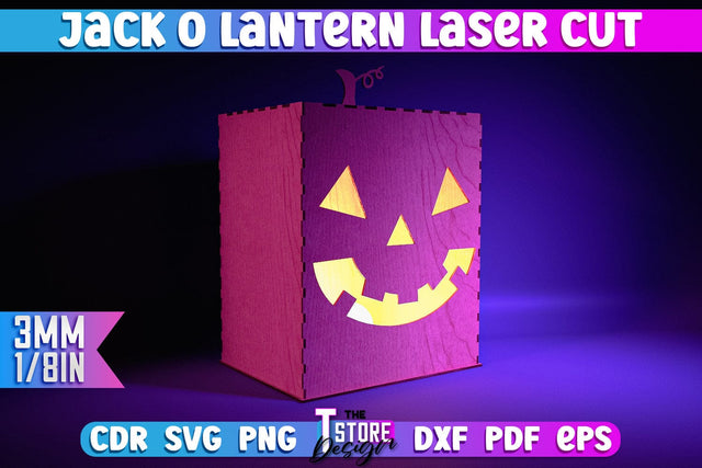 Halloween Jack o Lantern | Halloween Design | Table Decoration | Night Lamp | CNC File SVG The T Store Design 