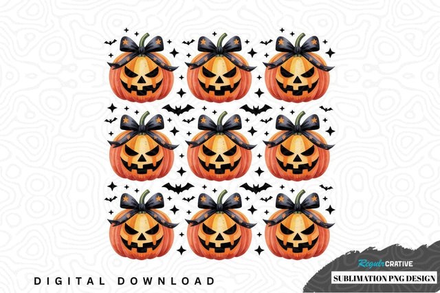 Halloween jack-o'-lantern sublimation png design Sublimation Regulrcrative 