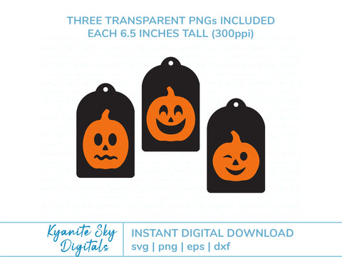 Halloween Jack-O-Lantern SVG Tags SVG Kyanite Sky Digitals 
