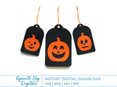 Halloween Jack-O-Lantern SVG Tags SVG Kyanite Sky Digitals 