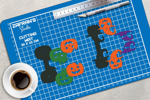 Halloween Key Fob, Leather Key Fob, Halloween Keychain, Folded Fobs SVG zafrans studio 