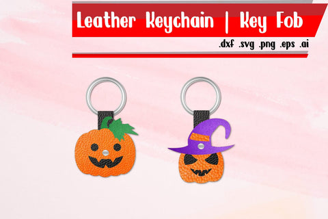Halloween Key Fob, Leather Key Fob, Halloween Keychain, Folded Fobs SVG zafrans studio 