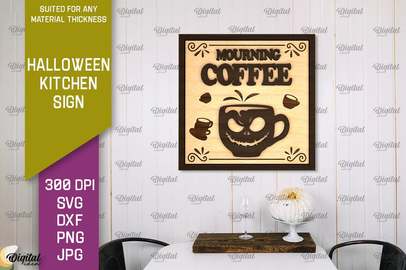 Halloween Kitchen Sign Laser Cut Design. Halloween Decor SVG SVG Evgenyia Guschina 