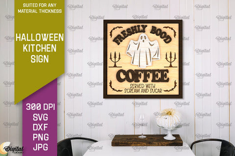 Halloween Kitchen Signs LaserCut Bundle. Halloween Decor SVG SVG Evgenyia Guschina 