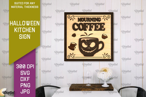 Halloween Kitchen Signs LaserCut Bundle. Halloween Decor SVG SVG Evgenyia Guschina 