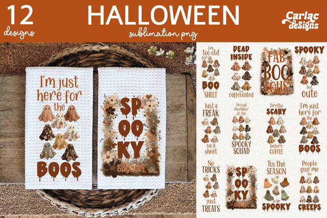 Halloween Kitchen Towel Sublimation Sublimation Carla C Designs 