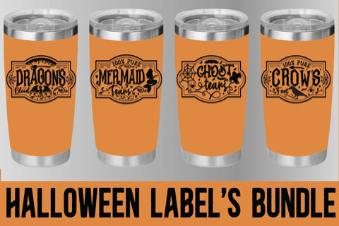 Halloween labels svg bundle, Funny Halloween svg, warp tumbler SVG Isabella Machell 