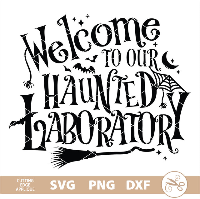 Halloween Laboratory SVG, PNG, DXF SVG Cutting Edge Applique 