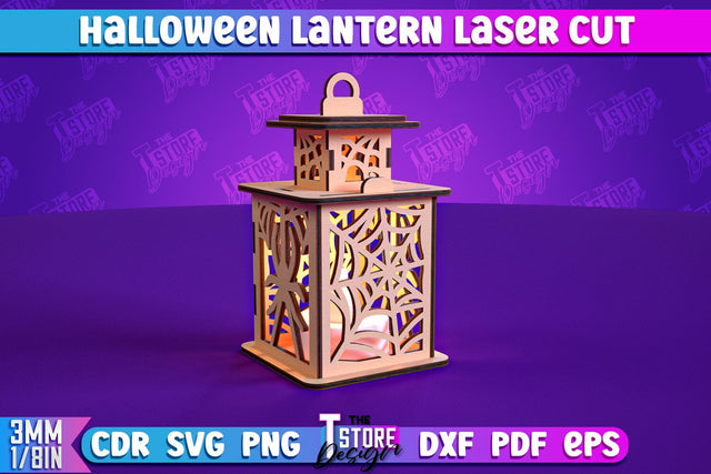 Halloween Lantern | 3D Lantern | 3D Night Light | Lantern Template | CNC File SVG The T Store Design 
