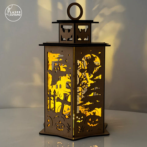 Halloween Lantern Set of 5 | Laser Cut Candle Holder SVG Files SVG LaserCutano 