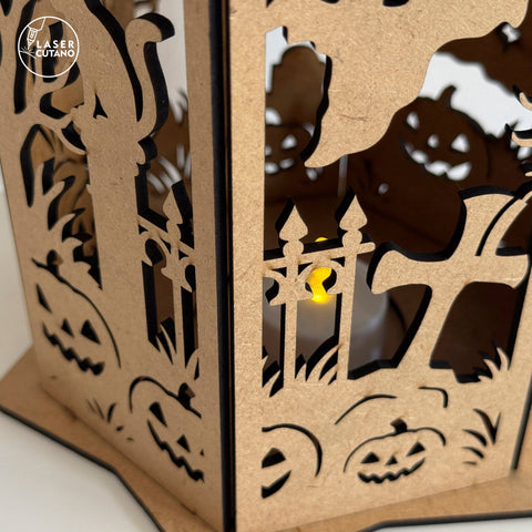 Halloween Lantern Set of 5 | Laser Cut Candle Holder SVG Files SVG LaserCutano 