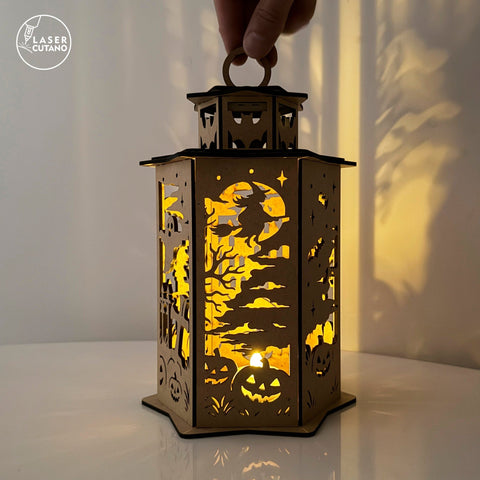 Halloween Lantern Set of 5 | Laser Cut Candle Holder SVG Files SVG LaserCutano 