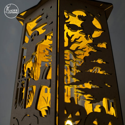 Halloween Lantern Set of 5 | Laser Cut Candle Holder SVG Files SVG LaserCutano 