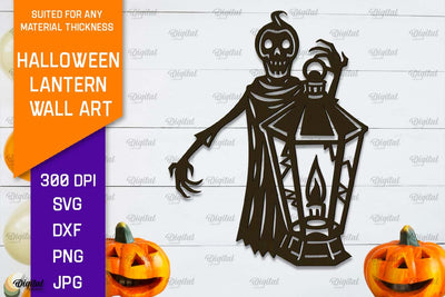 Halloween Lantern Wall Decor Laser Cut. Halloween Decor SVG SVG Evgenyia Guschina 