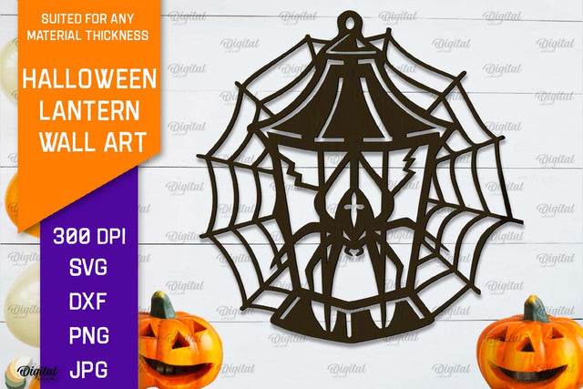 Halloween Lantern Wall Decor Laser Cut. Halloween Decor SVG SVG Evgenyia Guschina 