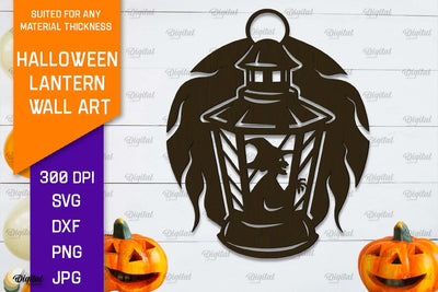Halloween Lantern Wall Decor Laser Cut. Halloween Decor SVG SVG Evgenyia Guschina 
