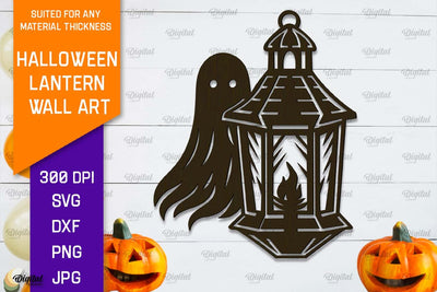 Halloween Lantern Wall Decor Laser Cut. Halloween Decor SVG SVG Evgenyia Guschina 