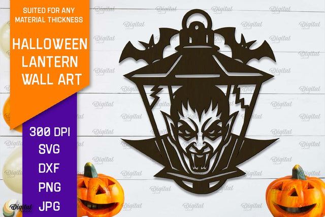 Halloween Lantern Wall Decor Laser Cut. Halloween Decor SVG SVG Evgenyia Guschina 