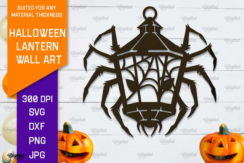 Halloween Lantern Wall Decor Laser Cut. Halloween Decor SVG SVG Evgenyia Guschina 
