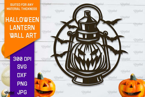 Halloween Lanterns Wall Decor Laser Cut Bundle SVG Evgenyia Guschina 