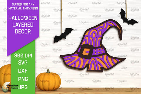 Halloween Layered Decor LaserCut Bundle. Scary Halloween SVG SVG Evgenyia Guschina 