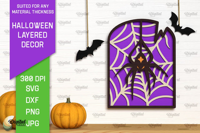 Halloween Layered Decor Lasercut. Scary Halloween SVG SVG Evgenyia Guschina 