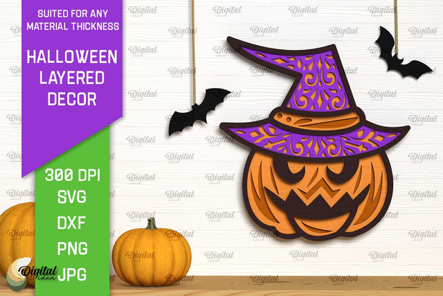 Halloween Layered Decor Lasercut. Scary Halloween SVG SVG Evgenyia Guschina 