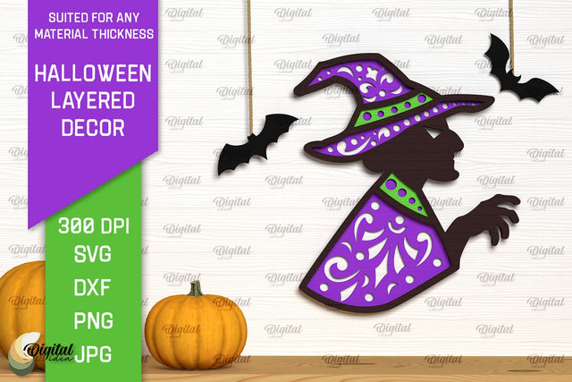 Halloween Layered Decor Lasercut. Scary Halloween SVG SVG Evgenyia Guschina 