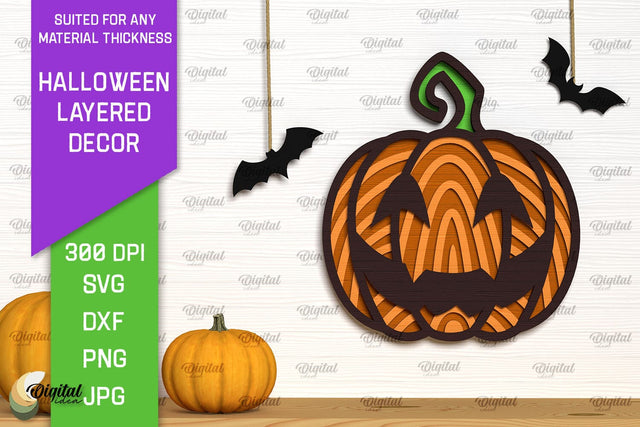 Halloween Layered Decor Lasercut. Scary Halloween SVG SVG Evgenyia Guschina 
