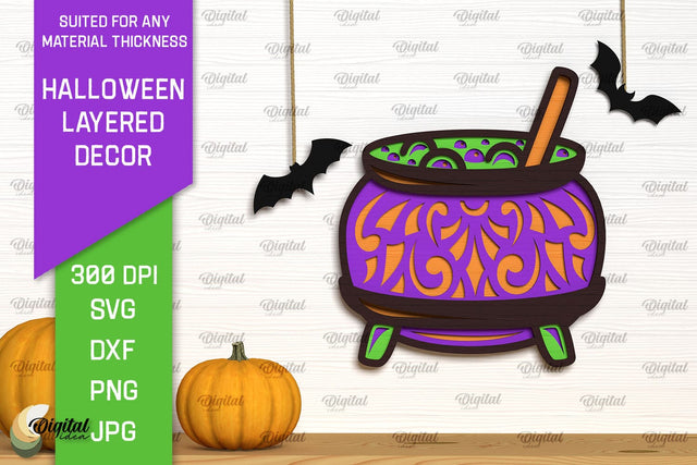 Halloween Layered Decor Lasercut. Scary Halloween SVG SVG Evgenyia Guschina 