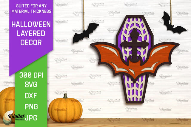 Halloween Layered Decor Lasercut. Scary Halloween SVG SVG Evgenyia Guschina 